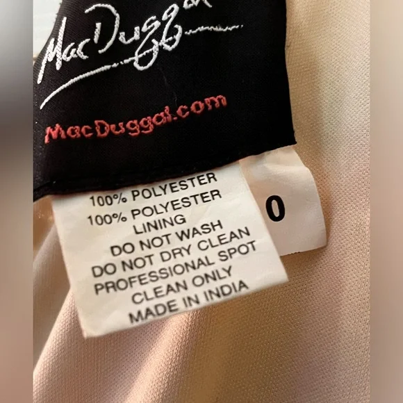 Mac Duggal Nude/Gold Sequin Embellished Midi Dress Size 0  NWOT  #10770 - Picture 11 of 11